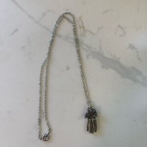 Vintage Danforth Pewter carrot pendant necklace
